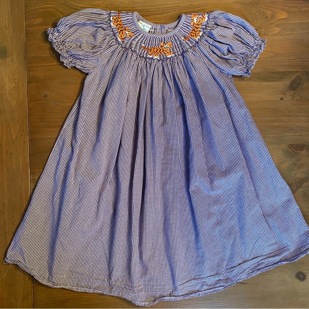 Vive la Fete Clemson Tigers smocked dress